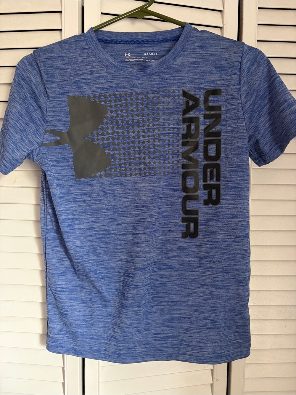 Under Armour Blue Heather Short Sleeve Logo Tee